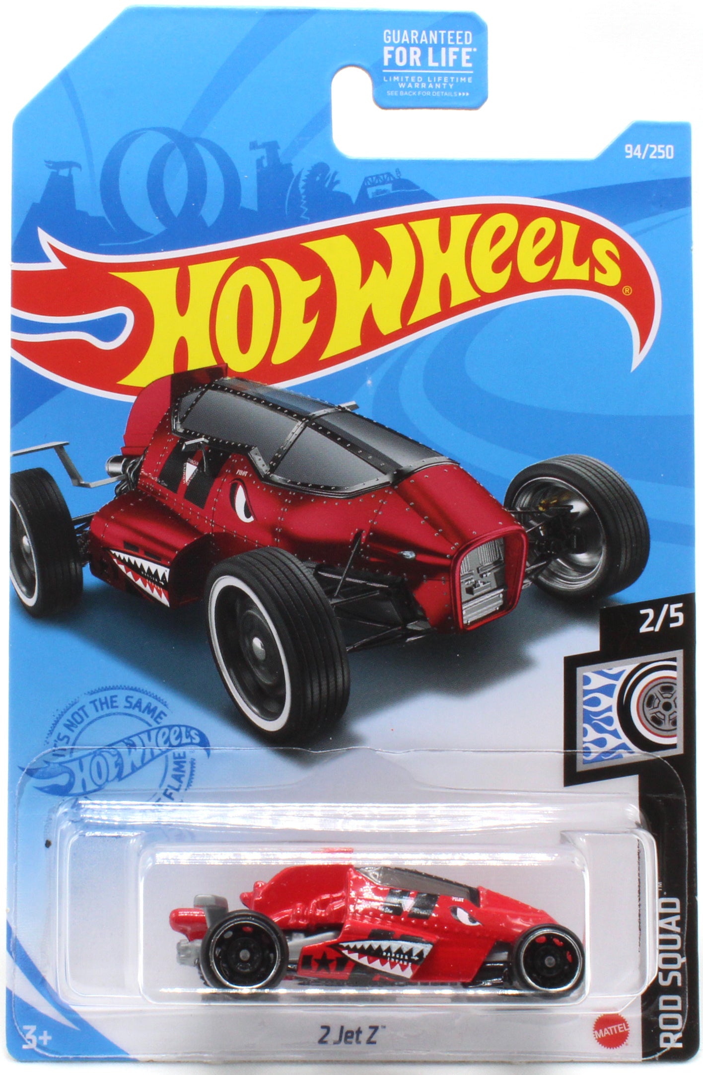Hot Wheels 2021 - Collector # 094/250 - Rod Squad 2/5 - 2 Jet Z - Red - USA Card