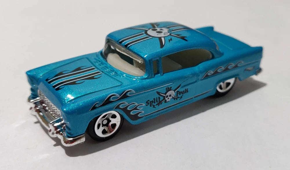 Hot Wheels 2019 - Gift Pack # FYL21 - Wave Cravers - '55 Chevy - Lite Blue, Sharkruiser - Red, Deora II - Blue, '65 Ford Ranchero - Black, Qombee - Purple