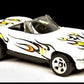 Hot Wheels 2001 - Collector # 109/240 - '65 Corvette - White / Flames - USA Card
