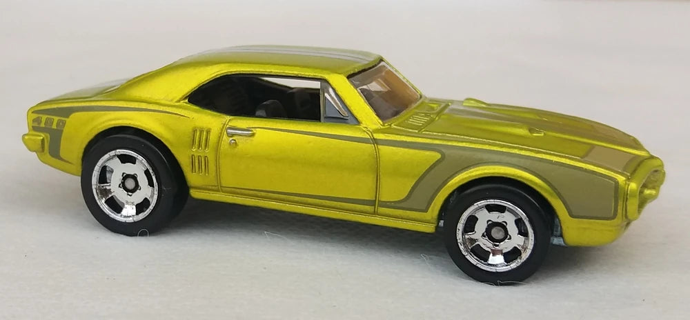 Hot Wheels 2014 - Cool Classics # 03/30 - '67 Pontiac Firebird 400 - Spectrafrost Antifreeze - Metal/Metal - Retro Slot Wheels - Gold Car Card