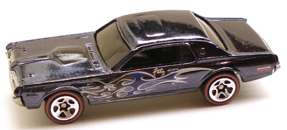 Hot Wheels 2005 - Classics Series 1 # 07/25 - 1968 Cougar - Spectraflame Black - 5 Spokes with Red Lines - Metal/Metal - Special Paint - Limited Edition