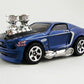 Hot Wheels 2003 - Collector # 046/220 - First Editions 34/42 - 1968 Mustang (Tooned) - Dark Blue Metalflake - USA '1968-2003 Anniversary' Card