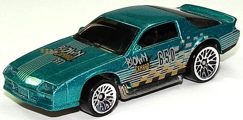Hot Wheels 1999 - Collector # 1083 - Camaro Z28 - Metalflake Teal - Lace Wire Wheels - Metal/Metal - USA Blue Car Card