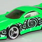 Hot Wheels 1998 - Collector # 686 - Tattoo Machines Series 2/4 - '93 Camaro - Fluorescent Green - USA Red Car Card