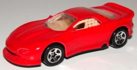 Hot Wheels 1995 - Collector # 262 - Camaro - Red - 5 Spokes - Tan Interior - Gold Hot Wheels Logo Rear License Plate - USA Blue Card Brown Back