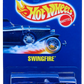 Hot Wheels 1994 - Collector # 214 - Swingfire (Street Beast) - Metalflake Blue & White - Basic Wheels on White Walls - Unpainted Metal Base - USA Blue Card