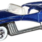 Hot Wheels 1994 - Collector # 214 - Swingfire (Street Beast) - Metalflake Blue & White - Basic Wheels on White Walls - Unpainted Metal Base - USA Blue Card