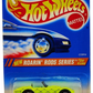 Hot Wheels 1995 - Collector # 305 - Roarin' Rods Series 3/4 - Cobra - Fluorescent Yellow - Opening Hood - USA 'NEW LOOK' Card