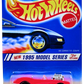 Hot Wheels 1995 - Collector # 341 - Model Series 3/12 - '58 Corvette Coupe - Flourescent Pink - Basic Wheels - Chrome Motor, Interior, Bumpers & Grille - USA