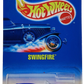 Hot Wheels 1996 - Collector # 214 - Swingfire (Street Beast) - Metalflake Blue & White - 7 Spoke Wheels - Unpainted Metal Base - USA Blue & White Card