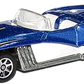 Hot Wheels 1996 - Collector # 214 - Swingfire (Street Beast) - Metalflake Blue & White - 7 Spoke Wheels - Unpainted Metal Base - USA Blue & White Card