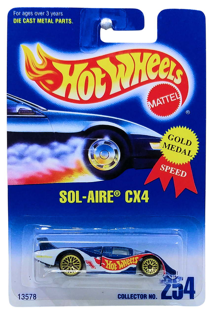 Hot Wheels 2002 Sol-Aire CX-4 Die-Cast Car – 1:64 Scale, Blue With Chrome Rims – Collector Edition