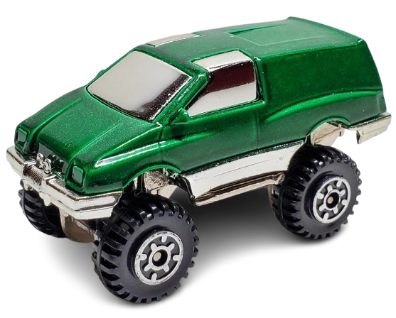 Hot Wheels 1996 - Collector # 481 - Tall Ryder - Metalflake Green - ORCT Wheels - USA Blue & White Card