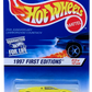 Hot Wheels 1997 - Collector # 510 - First Editions 12/2 - 25th Anniversary Lamborghini Countach - Yellow - 5 Dot Wheels - USA Blue & White Card