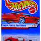 Hot Wheels 1997 - Collector # 520 - First Editions 04/12 - Saltflat Racer - Red - USA 'Red Car' Card