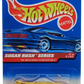 Hot Wheels 1998 - Collector # 744 - Sugar Rush Series 4/4 - '96 Mustang Convertible - Yellow / Butterfinger - USA Blue Car Card