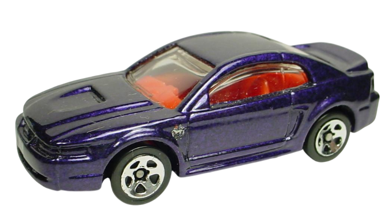 Hot Wheels 1999 - Collector # 909 - First Editions 2/26 - '99 Mustang - Purple Metallic - Red Interior - 5 Spokes - USA Card
