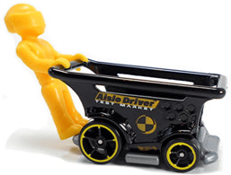 Hot Wheels 2021 - Collector # 109/250 - Fast Foodie 5/5 - Aisle Driver - Black with Yellow Detachable Driver - USA Card