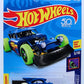 Hot Wheels 2018 - Collector # 357/365 - HW Glow Wheels 3/10 - Aristo Rat - Blue - USA 50th Card