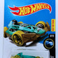 Hot Wheels 2017 - Collector # 342/365 - X-Raycers 8/10 - Arrown Dynamic - Transparent Aqua Body / Tan Metal Base - USA Card