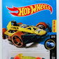 Hot Wheels 2017 - Collector # ---/365 - X-Raycers 8/10 - Treasure Hunts - Arrown Dynamic - Transparent Yellow Body / Teaal Metal Base - USA Card