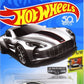 Hot Wheels 2018 - Collector # 117/365 - HW Exotics 05/10 - ZAMAC 009 - Aston Martin One-77 - ZAMAC / Black Stripe - TRAP5 Wheels - Walmart Exclusive USA 50th Card
