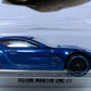 Hot Wheels 2017 - Collector # 287/365 - HW Exotics 7/10 - Aston Martin One-77 - Metalflake Blue - USA Card - ERROR! Wrong Front Wheels