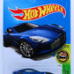 Hot Wheels 2017 - Collector # 287/365 - HW Exotics 7/10 - Aston Martin One-77 - Metalflake Blue - USA Card - ERROR! Wrong Front Wheels