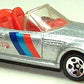 Hot Wheels 1997 - Collector # 518 - First Editions 6/12 - BMW M Roadster - Silver - 5 Spokes - Black Painted Metal Base