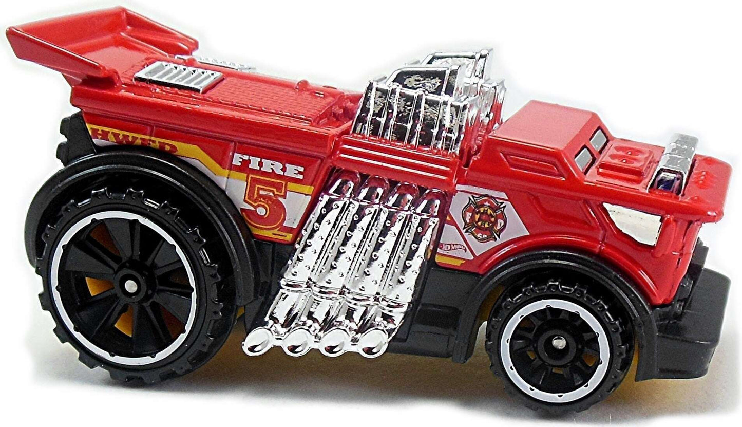 Hot Wheels 2017 - Collector # 039/365 - HW Rescue 2/10 - Backdrafter (Tooned Fire Truck) - Red - USA Card
