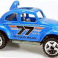 Hot Wheels 2005 - Collector # 161/183 - Baja Bug - Metalflake Blue / #77 / Gray Interior - Short Card '06
