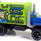 Hot Wheels 2018 - Collector # 225/365 - HW Metro 2/10 - Baja Hauler - Blue Cab / Green Box - International Card