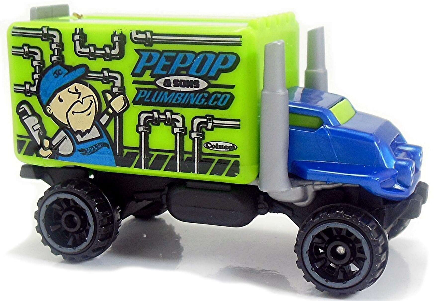 Hot Wheels 2018 - Collector # 225/365 - HW Metro 2/10 - Baja Hauler - Blue Cab / Green Box - International Card