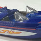 Hot Wheels 2025 - Collector # 232/250 - Batman 5/5 - New Models - 1966 Bat Boat - Blue - 3 Tiny Wheels - USA 'DC - Batman' Card