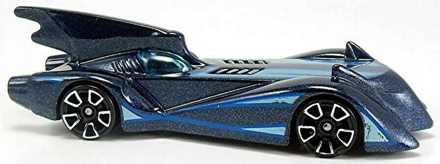 Hot Wheels 2015 - Collector # 063/250 - HW City / Batman - Batmobile (The Brave and the Bold) - Midnight Blue Metalflake / Blue Accents - USA 'Showdown' Card