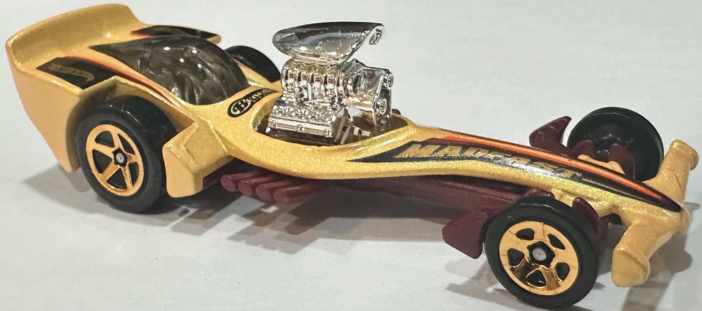 Hot Wheels 2025 - Collector # 170/250 - Track Aces 3/5 - Madfast - Pearl Tan - Copper 5 Spoke Wheels - USA 'Let's Race' Card