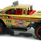 Hot Wheels 2020 - Collector # 179/250 - Rod Squad 1/10 - Big-Air Bel-Air - Gold with various Racing Decals - Game Stop Exclusive - USA Card