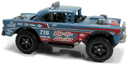Hot Wheels 2020 - Collector # 179/250 - Rod Squad 1/10 - New Models - Big-Air Bel-Air - Blue Gray - USA Card