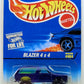 Hot Wheels 1996 - Collector # 464 - Blazer 4X4 - Metallic Dark Blue - Doors Open - USA Blue & White Card