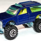 Hot Wheels 1996 - Collector # 464 - Blazer 4X4 - Metallic Dark Blue - Doors Open - USA Blue & White Card