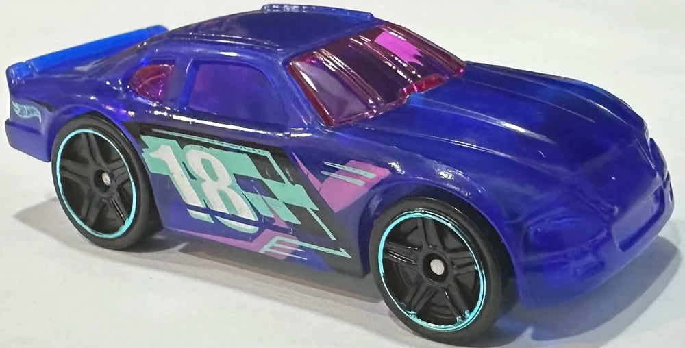 Hot Wheels 2025 - Collector # 089/250 - X-Raycers 7/10 - Stockar - Transparent Blue / #18 - USA Card