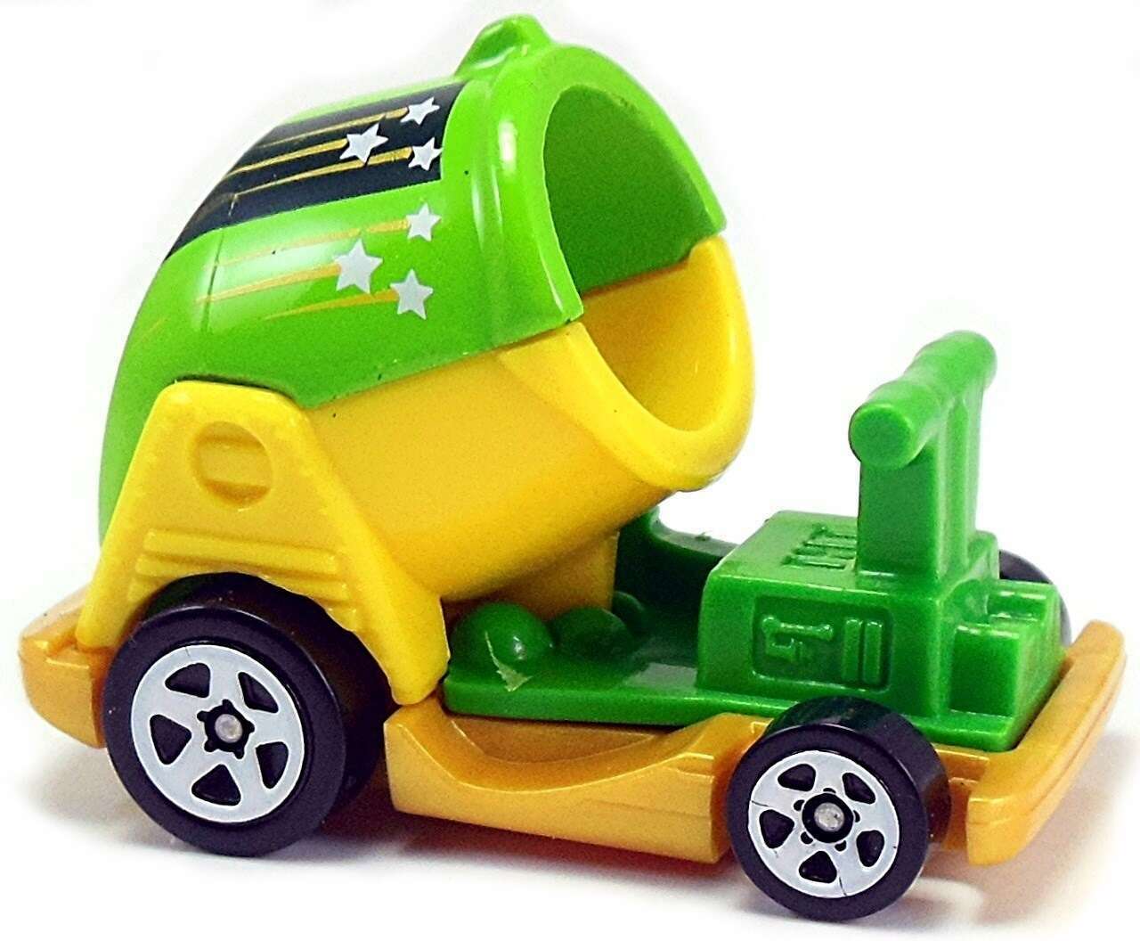 Hot Wheels 2017 - Collector # 163/365 - HW Ride-Ons 1/5 - New Models - Boom Car - Green & Yellow - Figures can Attach - USA 'Month' Card a Walmart Exclusive