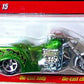 Hot Wheels 2008 - Classics Series 4 # 11/15 - Boss Hoss Motorcycle - Spectraflame Green - 5 Spokes - Metal/Metal - Large Blister Card with Button