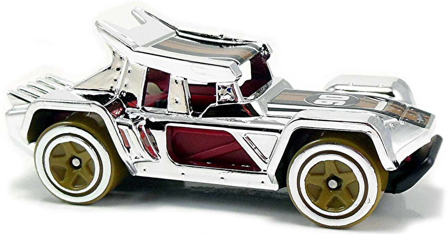 Hot Wheels 2017 - Collector # 273/365 - Super Chromes 4/10 - Bull Whip - Chrome Body / Red Interior - USA Card