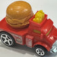 Hot Wheels 2025 - Collector # 153/250 - Hot Wheels Let's Race 5/5 - Buns of Steel - Red / Burger & Fries - 5 Spoke Wheels - USA 'Let's Race'Card