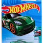 Hot Wheels 2018 - Collector # 174/365 - Tooned 3/5 - C6 Corvette (Tooned) - Green  Metalflake - International Card
