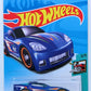 Hot Wheels 2018 - Collector # 056/365 - Tooned 3/5 - C6 Corvette (Tooned) - Blue - International Card