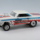 Hot Wheels 2018 - Premium / Car Culture / Drag Strip Demons 4/5 - '65 Mercury Comet Cyclone (Gasser) - White / 'Psychlone' - Metal/Metal & Real Riders