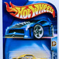 Hot Wheels 2003 - Collector # 168/220 - Wastelanders 6/10 - Camaro 1967 - Yellow - Blue 5 Spoke Wheels - Opening Hood - USA '04 Older Card