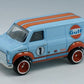 Hot Wheels 2018 - Premium / Car Culture / Cargo Carriers 2/5 - Ford Transit Super Van - Light Blue / Gulf - Metal/Metal & Real Riders